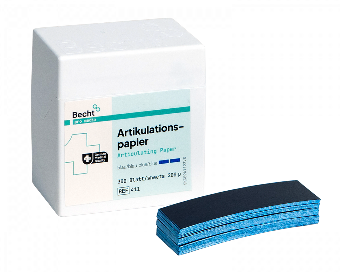 Becht articulating paper sheets in blue with dispenser box