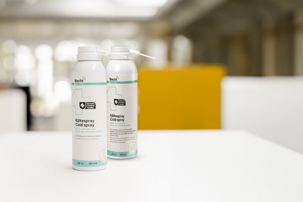 Becht cold spray displayed in a clinical environment.