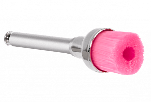 Prophylaxis cup brush with pink bristles from Becht pro medix.